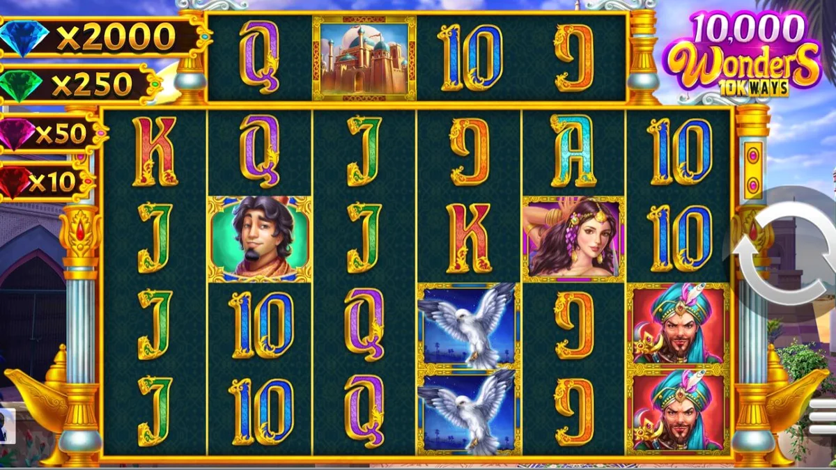 10,000 Wonders Big Bang slot machine gameplay interface